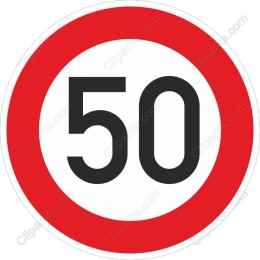 Speed Limit 50 Sign