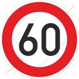 60 Speed Limit Sign