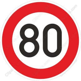 Speed Limit 80 Sign
