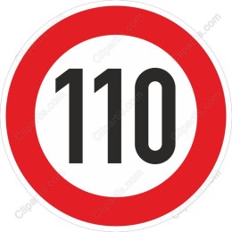110 km/h Speed Limit Sign