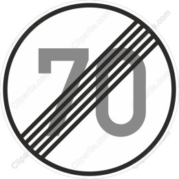 Speed Limit 70 Sign