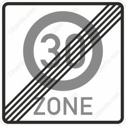30 Zone Traffic Sign
