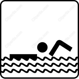 Swimmer Icon - Dynamic Minimalist