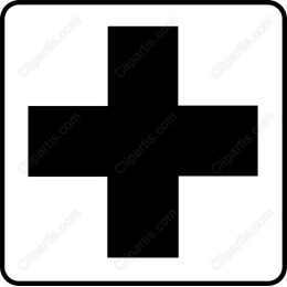 Black Cross Icon - Versatile Graphic