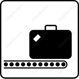 Sleek Suitcase on Conveyor Belt
