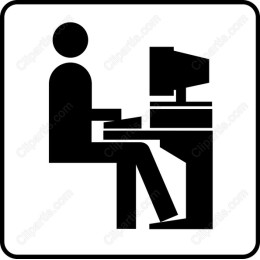 Seated Person at Computer