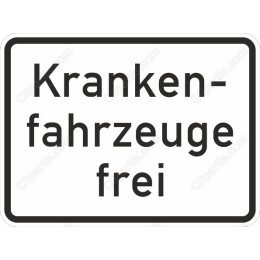 Emergency Vehicles Free Sign