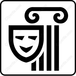 Theatrical Mask and Column