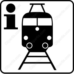 Minimalistic Train Icon with Inion Symbol