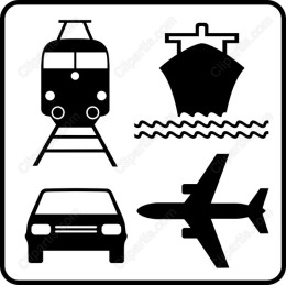 Monochrome Transportation Icon Set