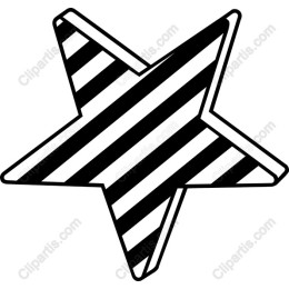 Black and White Striped Star
