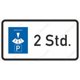 Two-Hour Parking Time Limit Sign