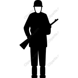 Silhouetted Soldier