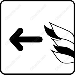 Elegant Left Arrow with Leaves