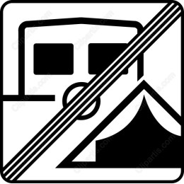 Minimalist No Camping Icon