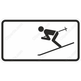 Dynamic Skiing Icon