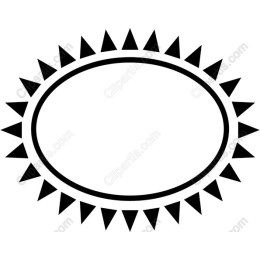 Sunburst with Spikes in Oval