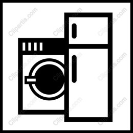 Stylish Washing Machine and Refrigerator