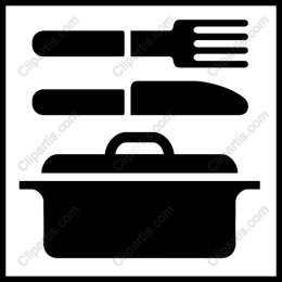 Kitchen Utensils Set - Knife, Fork, and Cooking Pot
