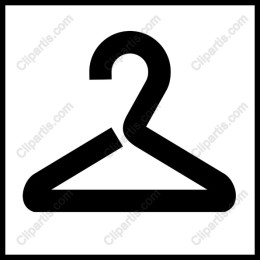 Minimalist Black Hanger Icon
