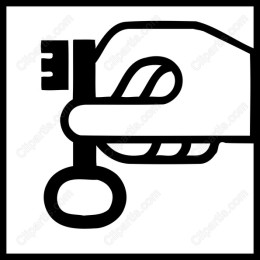 Minimalist Hand Holding Key