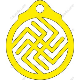 Intricate Yellow Geometric