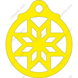 Vibrant Yellow Snowflake Ornament