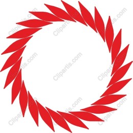 Dynamic Red Circular Wreath