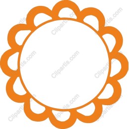 Flower Frame - Orange Floral