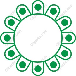 Green Floral Circle