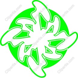 Abstract Green Swirl