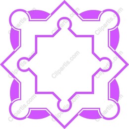 Purple Star-Shaped Geometric