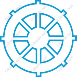 Nautical Ship's Steering Wheel