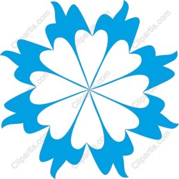 Elegant Blue Heart-Flower