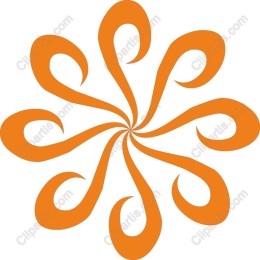Vibrant Orange Swirl
