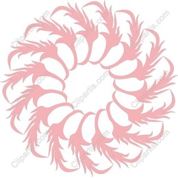 Delicate Pink Floral Circular