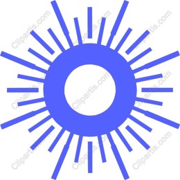 Vibrant Blue Sunburst