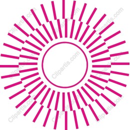 Vibrant Pink Sunburst