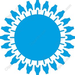 Creative Blue Pen Nib