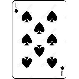 8 of Spades Playing Card