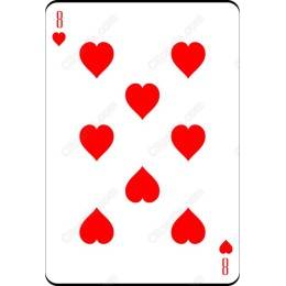 8 of Hearts Playing Card