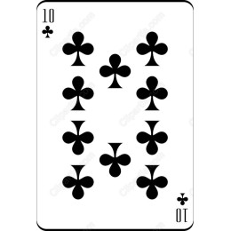 Ten of Clubs Playing Card