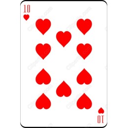 Ten of Hearts Playing Card