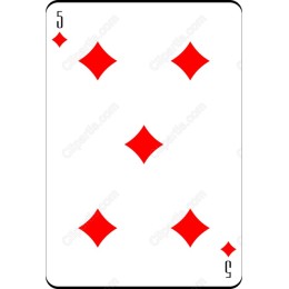 5 Diamonds Playing Card