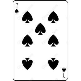 Minimalist 7 of Spades