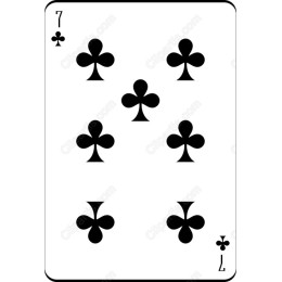 7 of Clubs Playing Card