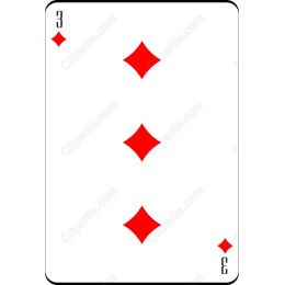 3 of Diamonds Playing Card