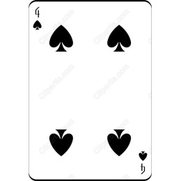 Four of Spades Playing Card