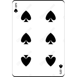 6 of Spades Playing Card