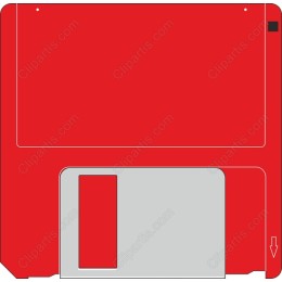 Vintage Red Floppy Disk